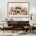 Comparative view of the principal buildings in the world by James Reynolds featuring diverse architectural landmarks. Poster of Comparative View of the Principal Buildings in the World by James Reynolds displaying various iconic structures