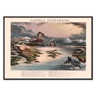 Diagram of Natural Phenomena by James Reynolds showcasing various landscapes and weather events. Poster depicting various natural phenomena with landscapes and volcanic activity titled Diagram of Natural Phenomena by James Reynolds.