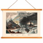 Diagram of meteorology by James Reynolds depicting weather phenomena and atmospheric conditions. Poster illustrating diverse weather phenomena by James Reynolds titled Diagram of Meteorology.