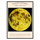 Telescopic appearance of the Moon by James Reynolds features a detailed lunar illustration. Poster of the Moon with detailed illustration by James Reynolds titled Telescopic Appearance of the Moon.