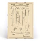 Surfboard Patent by John M. Kelly Jr showcasing surfboard design schematics Poster featuring surfboard design artwork titled Surfboard Patent by John M Kelly Jr displaying technical illustrations.