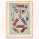 Lilly Pills by Eli Lilly & Company features various colorful pill samples in glass vials. Poster of various pill samples in glass vials Lilly Pills by Eli Lilly & Company displaying shapes sizes and coatings.