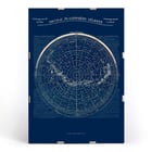 Nouveau Planisphère Céleste by Léon Jaubert showcases a detailed celestial map. Poster of a celestial map Nouveau planisphère céleste by Léon Jauréguy displaying constellations and astronomical details.