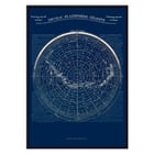 Nouveau Planisphère Céleste by Léon Jaubert showcases a detailed celestial map. Poster of a celestial map Nouveau planisphère céleste by Léon Jauréguy displaying constellations and astronomical details.