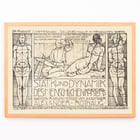 Poster of human body sketches with geometric overlays by Alexander Rothaug titled Static and dynamic of the human body.