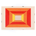 Geometric design artwork by Winold Reiss titled Design for Dunhall’s Restaurant New York NY. Poster of geometric abstract artwork Design for Dunhalls Restaurant New York NY by Winold Reiss featuring bold colors.