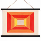 Geometric design artwork by Winold Reiss titled Design for Dunhall’s Restaurant New York NY. Poster of geometric abstract artwork Design for Dunhalls Restaurant New York NY by Winold Reiss featuring bold colors.