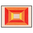 Geometric design artwork by Winold Reiss titled Design for Dunhall’s Restaurant New York NY. Poster of geometric abstract artwork Design for Dunhalls Restaurant New York NY by Winold Reiss featuring bold colors.