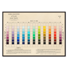 Atlas of the Munsell color system by Albert Henry Munsell displaying various color hues and values. Poster of the Atlas of the Munsell color system Pl.01 by Albert Henry Munsell featuring a chart of hues and values in various colors.