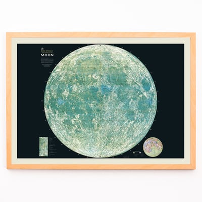 希少】RAND McNALLY 月の地図　ポスター 希少】RAND McNALLY 月の地図 ポスター Poster | Map of the
