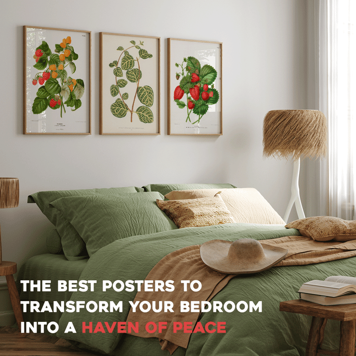 The best posters to transform your bedroom into a haven of peace