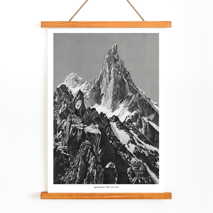 Mountain Photography with Jagged Peaks and Glacial Landscape by Vittorio Sell Aiguille calcaire à la rencontre des glaciers de Baltoro et Godwin-Austen Poster of a jagged mountain peak with snow from the artwork Aiguille calcaire à la rencontre des glaciers de Baltoro et Godwin-Austen by Vittorio Sell