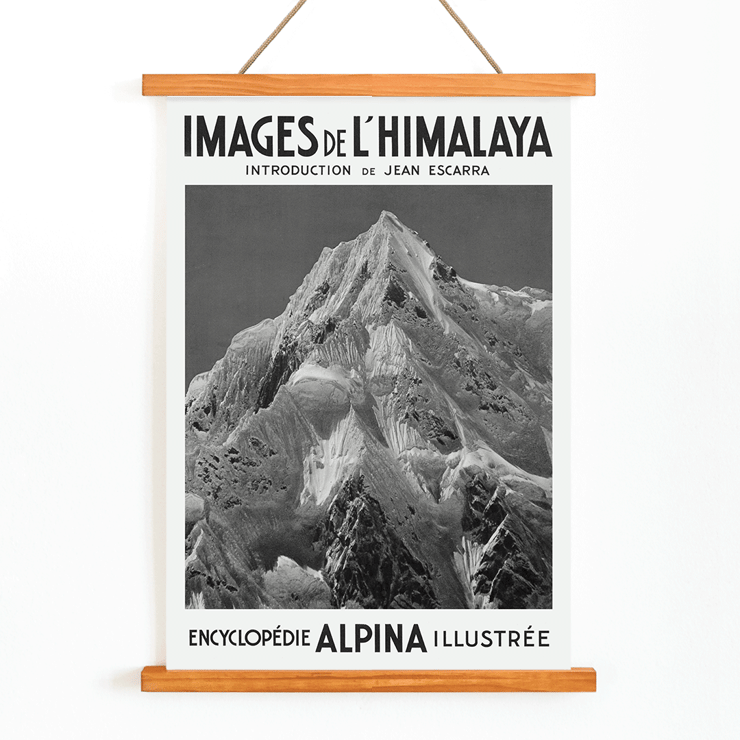 Le Siniolchu seen from Zemu Glacier by Vittorio Sella Images de l'Himalaya Poster of the Himalayas by Vittorio Sella showing Le Siniolchu peak viewed from the Zemu glacier from the work Images de l'Himalaya