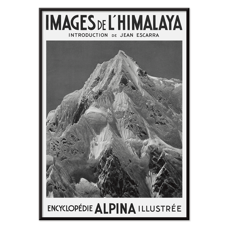 Le Siniolchu seen from Zemu Glacier by Vittorio Sella Images de l'Himalaya Poster of the Himalayas by Vittorio Sella showing Le Siniolchu peak viewed from the Zemu glacier from the work Images de l'Himalaya