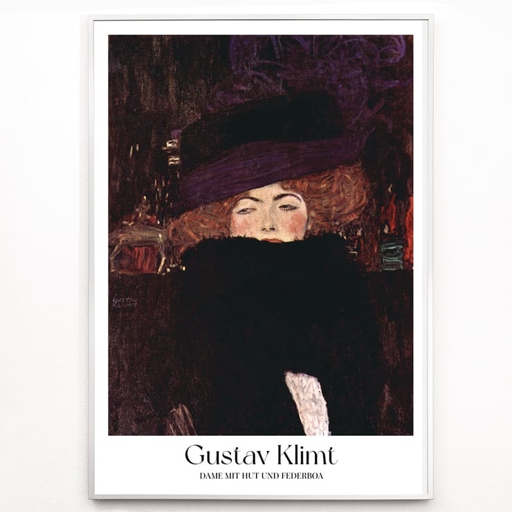 Lady with hat and feather boa Lady with hat and feather boa