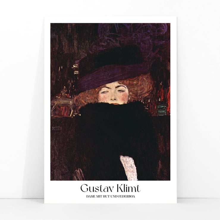 Lady with hat and feather boa Lady with hat and feather boa