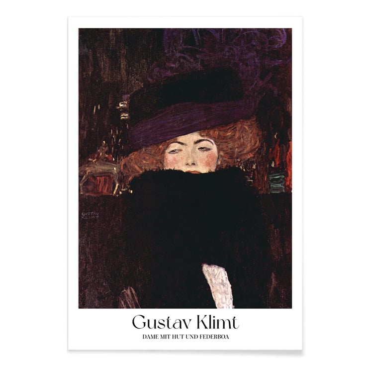 Lady with hat and feather boa Lady with hat and feather boa