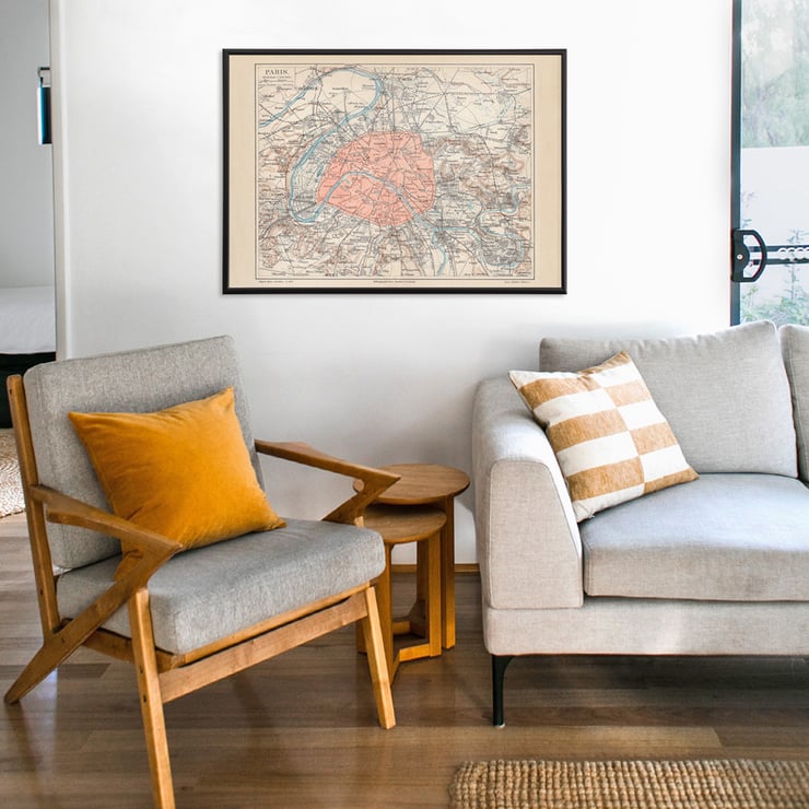 Ancient map of Paris Ancient map of Paris