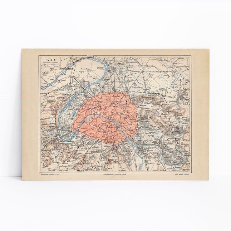 Ancient map of Paris Ancient map of Paris