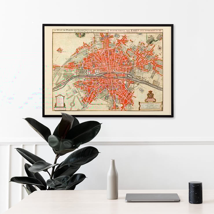 Alte Karte von Paris Alte Karte von Paris