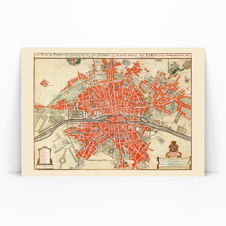 Alte Karte von Paris Alte Karte von Paris