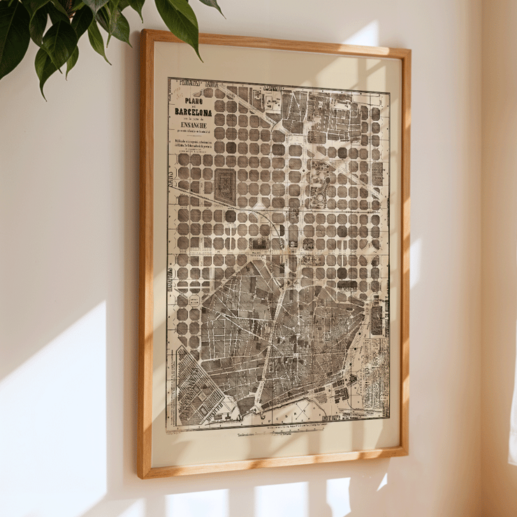 Plano de Barcelona 1870 Plano de Barcelona 1870