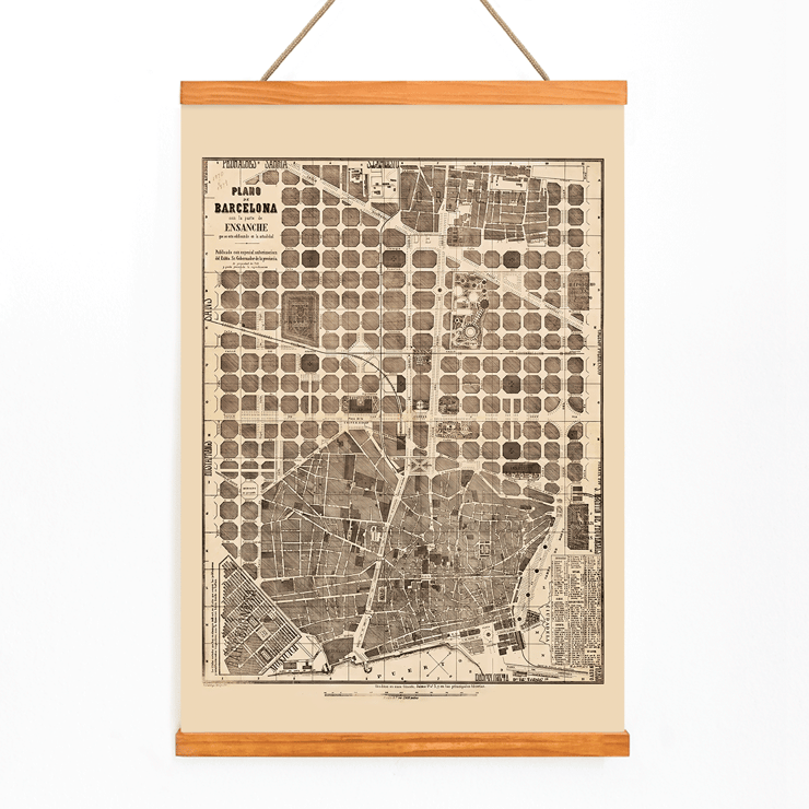 Plano de Barcelona 1870 Plano de Barcelona 1870