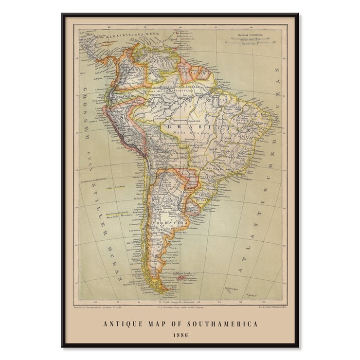 Antike Landkarte von Brasilien Antike Landkarte von Brasilien