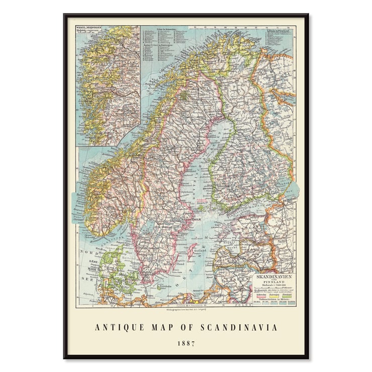 Antike Karte von Skandinavien Antike Karte von Skandinavien