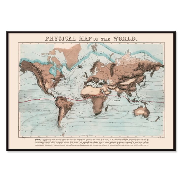 Paris historical monument map with detailed streets and landmarks Physical map of the World by James Reynolds Poster showing a detailed map of Paris highlighting its monuments and streets with artistic illustrations by James Reynolds