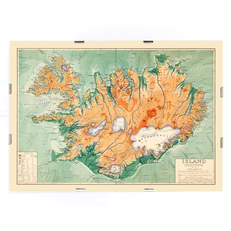 Iceland Physical-Political Map by Samuel Eggertsson showcasing detailed geography and regions. Poster of Iceland Physical-Political Map by Samuel Eggertsson showcasing detailed topography and regions in color.
