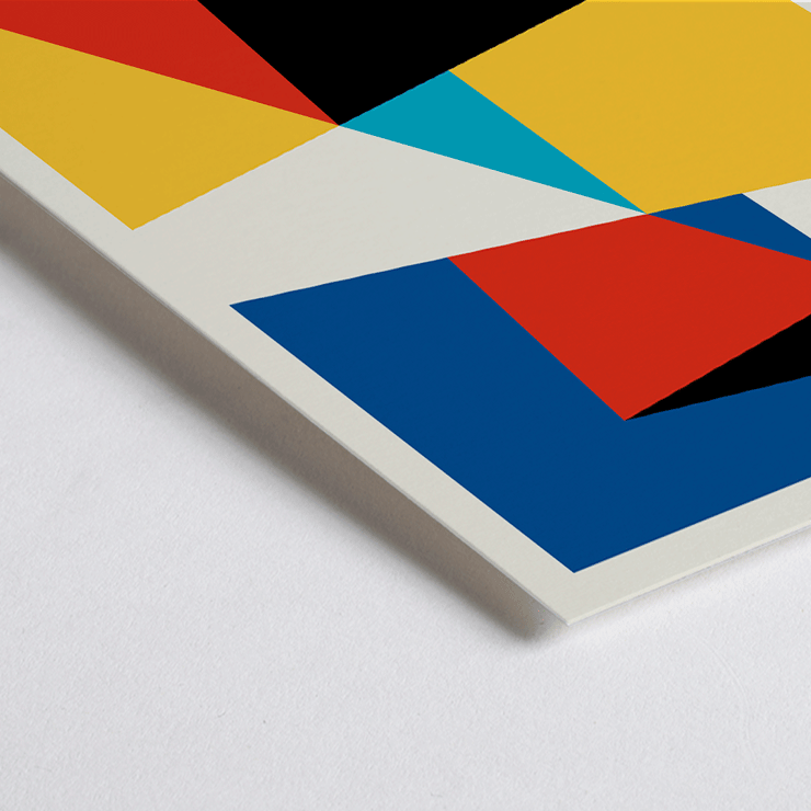 Schlemmer Bauhaus poster 15 geometric abstract art in primary colors Abstract geometric shapes in primary colors featured in the Bauhaus poster titled Bauhaus poster 15.
