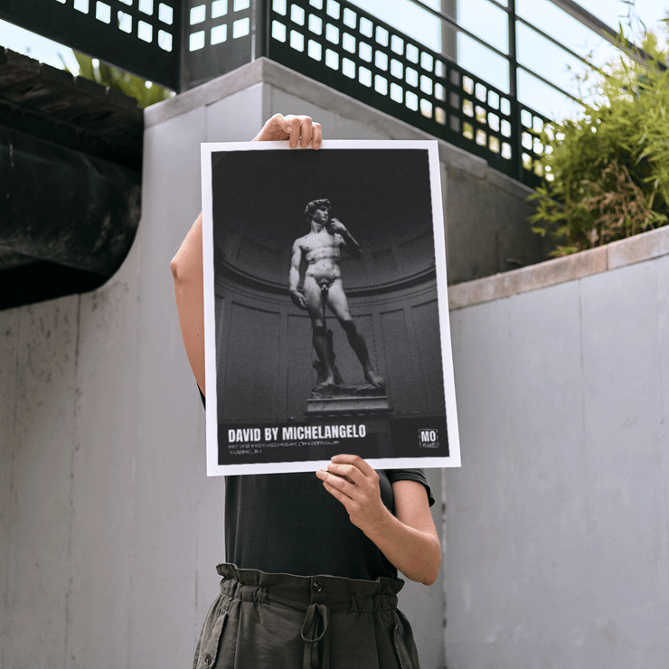 Michelangelo Buonarroti David sculpture in Florence at Mo Art Gallery Poster featuring the statue David by Michelangelo Buonarroti displayed in Mo Art Gallery Florence.