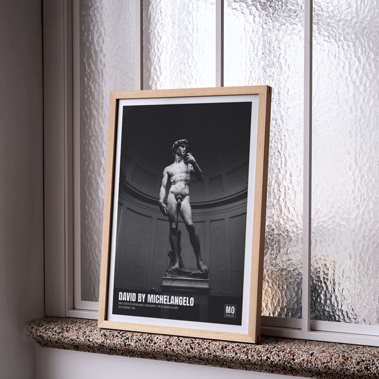 Michelangelo Buonarroti David sculpture in Florence at Mo Art Gallery Poster featuring the statue David by Michelangelo Buonarroti displayed in Mo Art Gallery Florence.