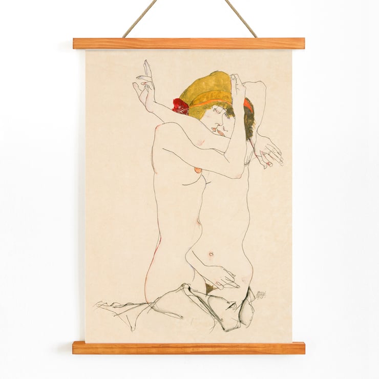 deux femmes, embrasser