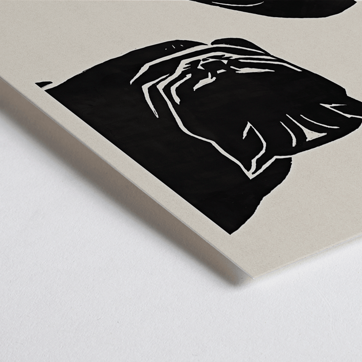 Ink illustration of a black cat by Black Cat 4 artist. Poster featuring the artwork Black Cat by Anonymous depicting a stylized black cat with minimalist brush strokes.