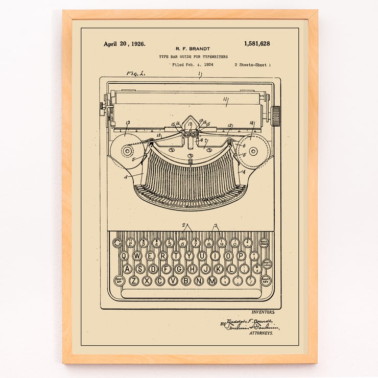 Schreibmaschinenpatent Schreibmaschinenpatent