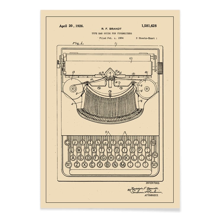 Schreibmaschinenpatent Schreibmaschinenpatent