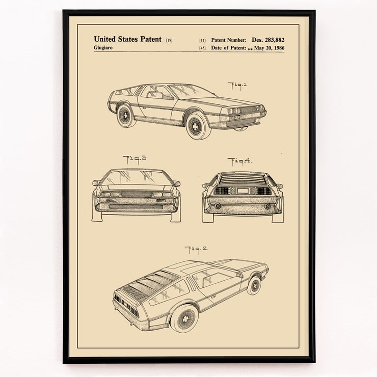 Delorean DMC-12 Patent Delorean DMC-12 Patent
