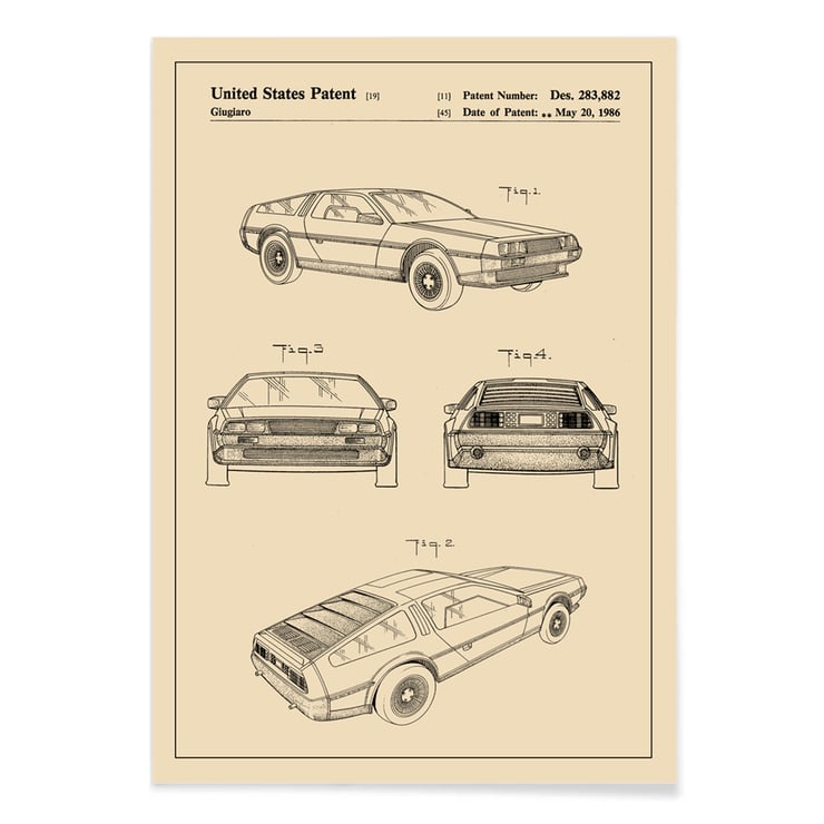 Delorean DMC-12 Patent Delorean DMC-12 Patent