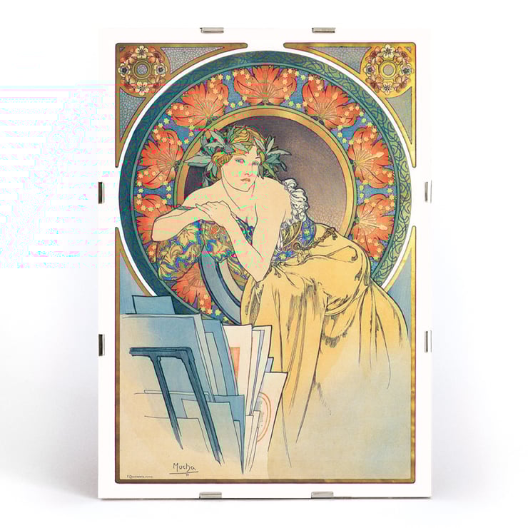 Frau mit Mohnblumen von Alphonse Mucha