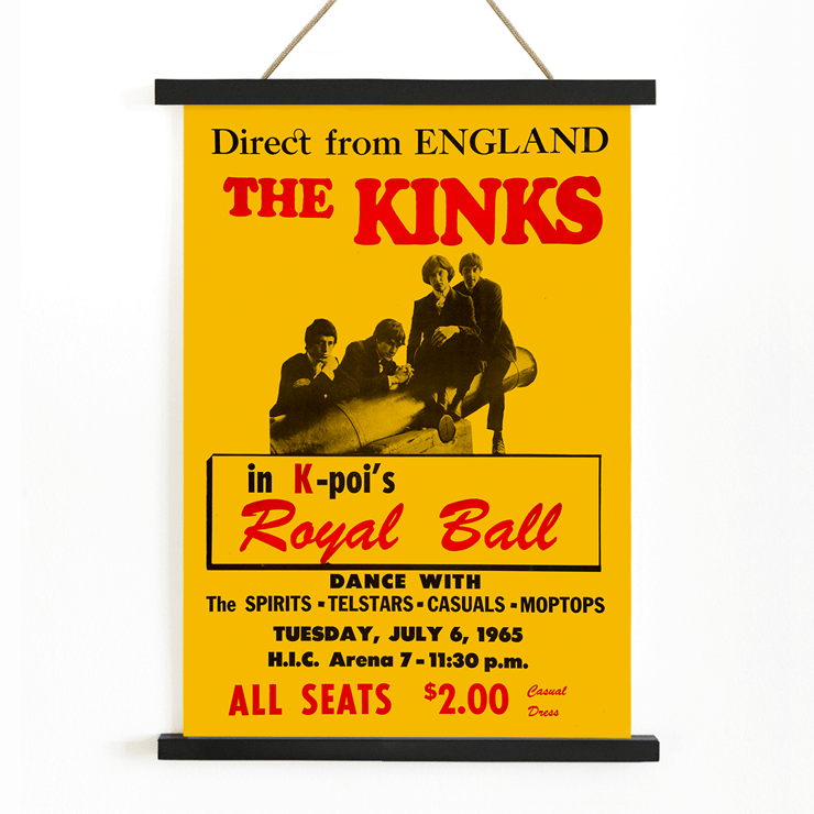 Concert performance by the Kinks at Hawaii's Honolulu International Center Arena Poster for Concert performance by the Kinks at Hawaii's Honolulu International Center Arena featuring various bands and ticket details