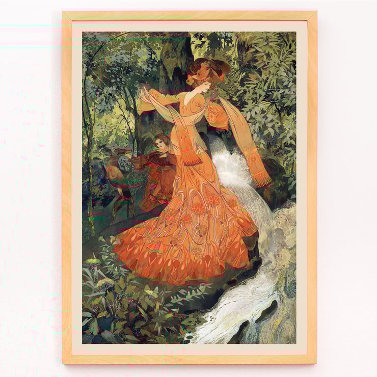 Elegante vicino a una primavera