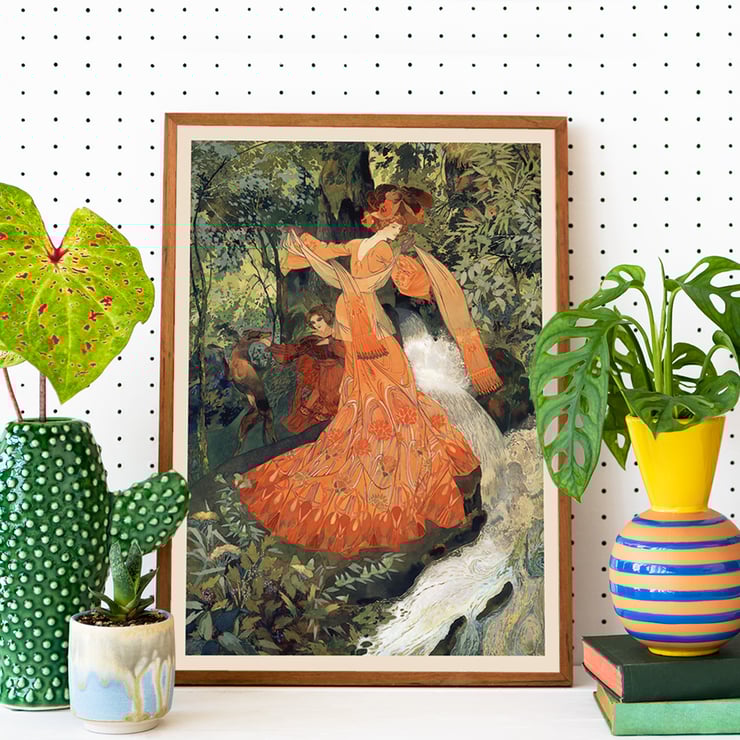 Elegante vicino a una primavera