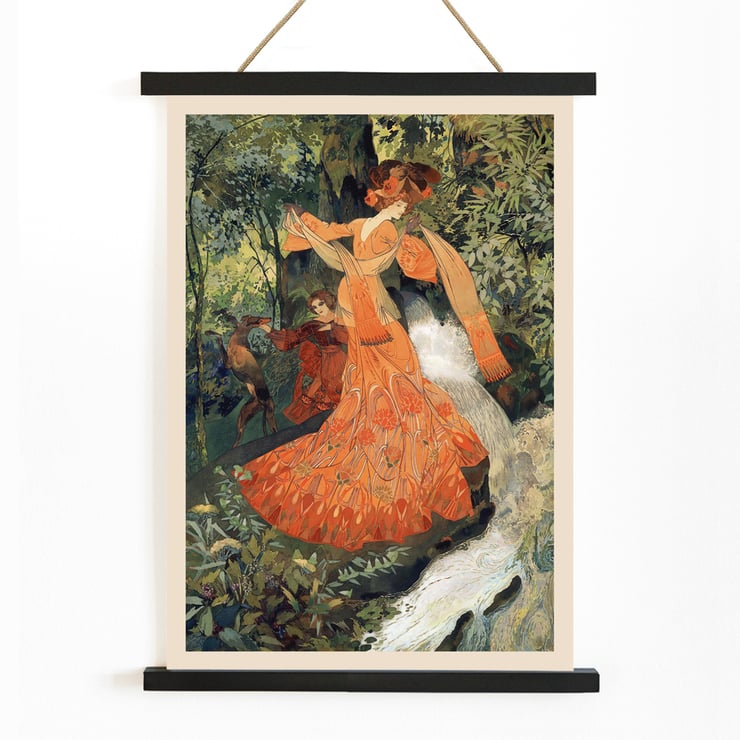 Elegante vicino a una primavera