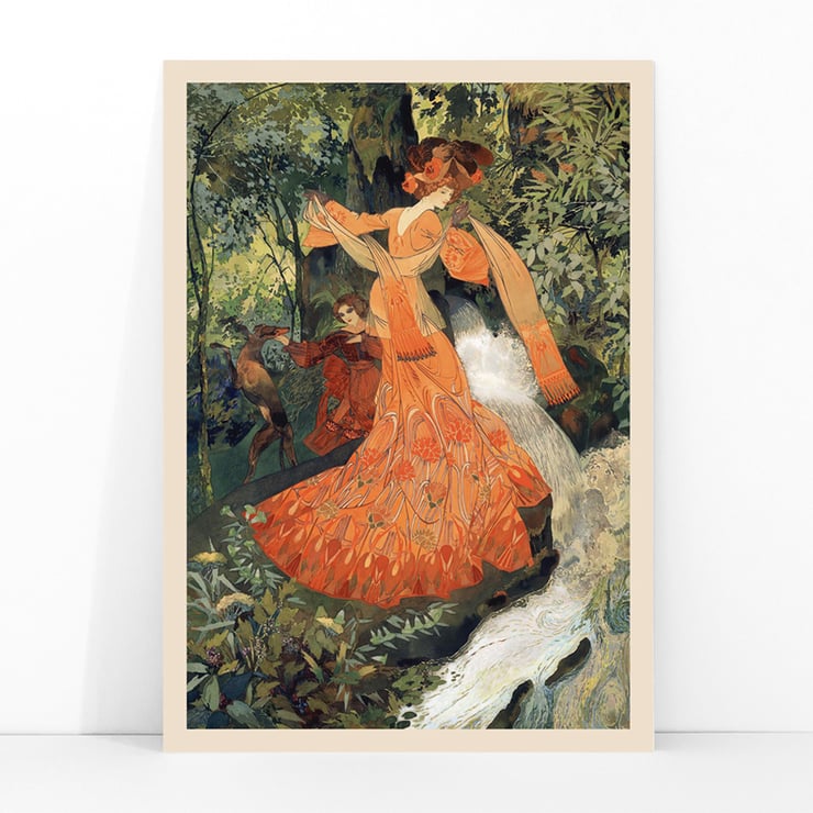 Elegante vicino a una primavera