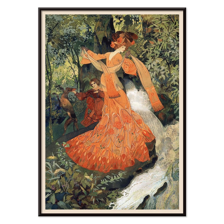 Elegante vicino a una primavera