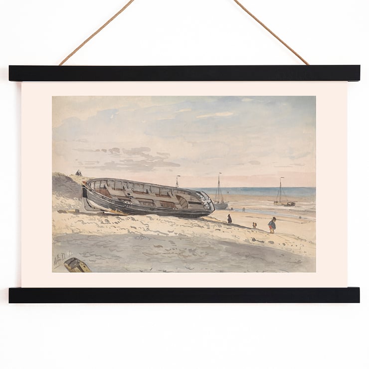 Binnenschiffe am Strand Binnenschiffe am Strand