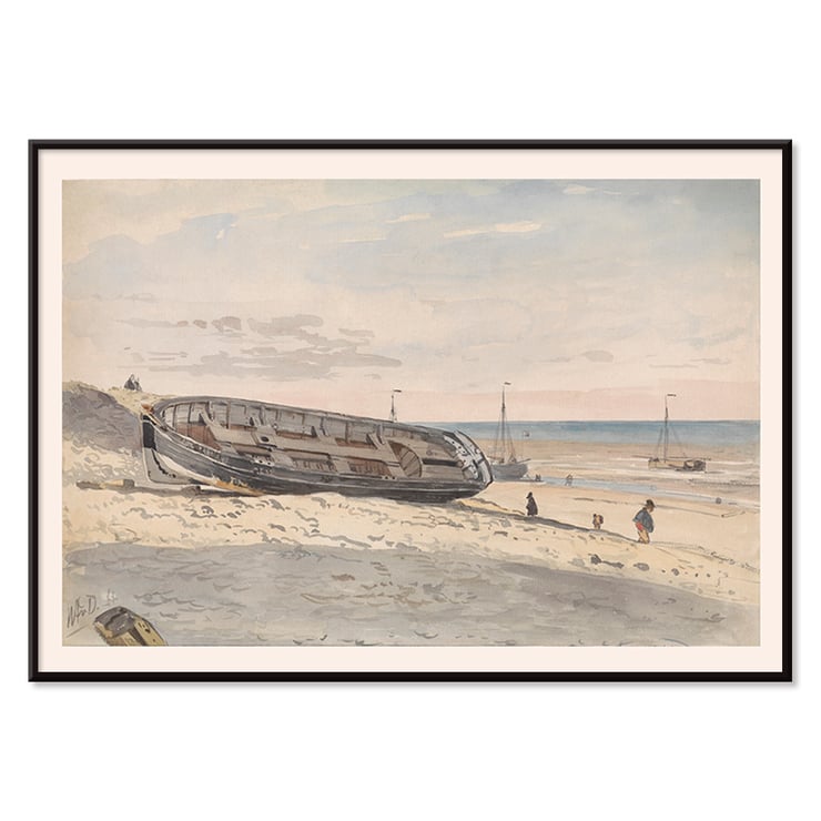 Binnenschiffe am Strand Binnenschiffe am Strand
