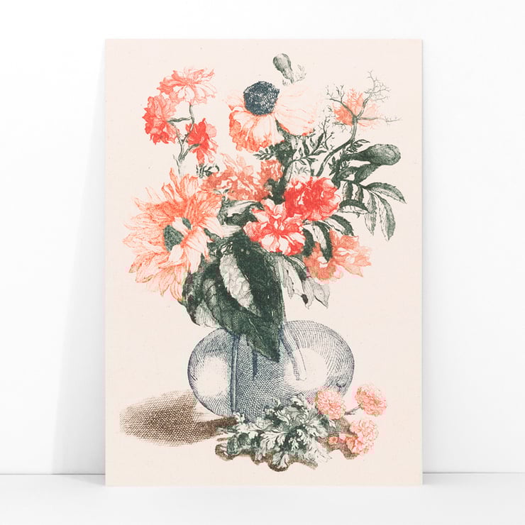 Glass vase with flowers Glass vase with flowers